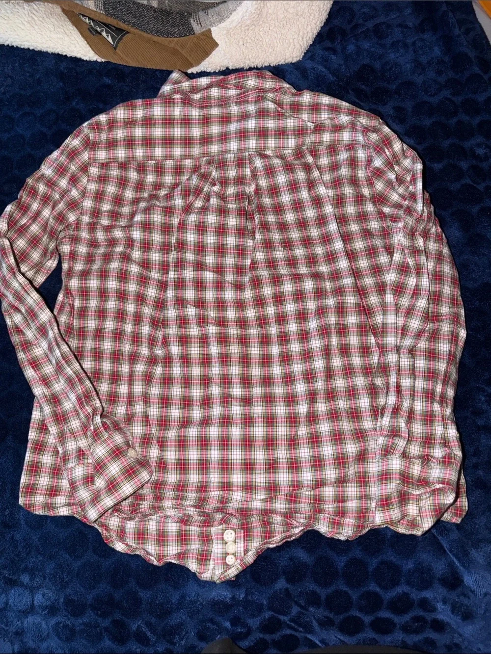 Ralph Lauren Plaid Button-Up Shirt - Red, Green, White